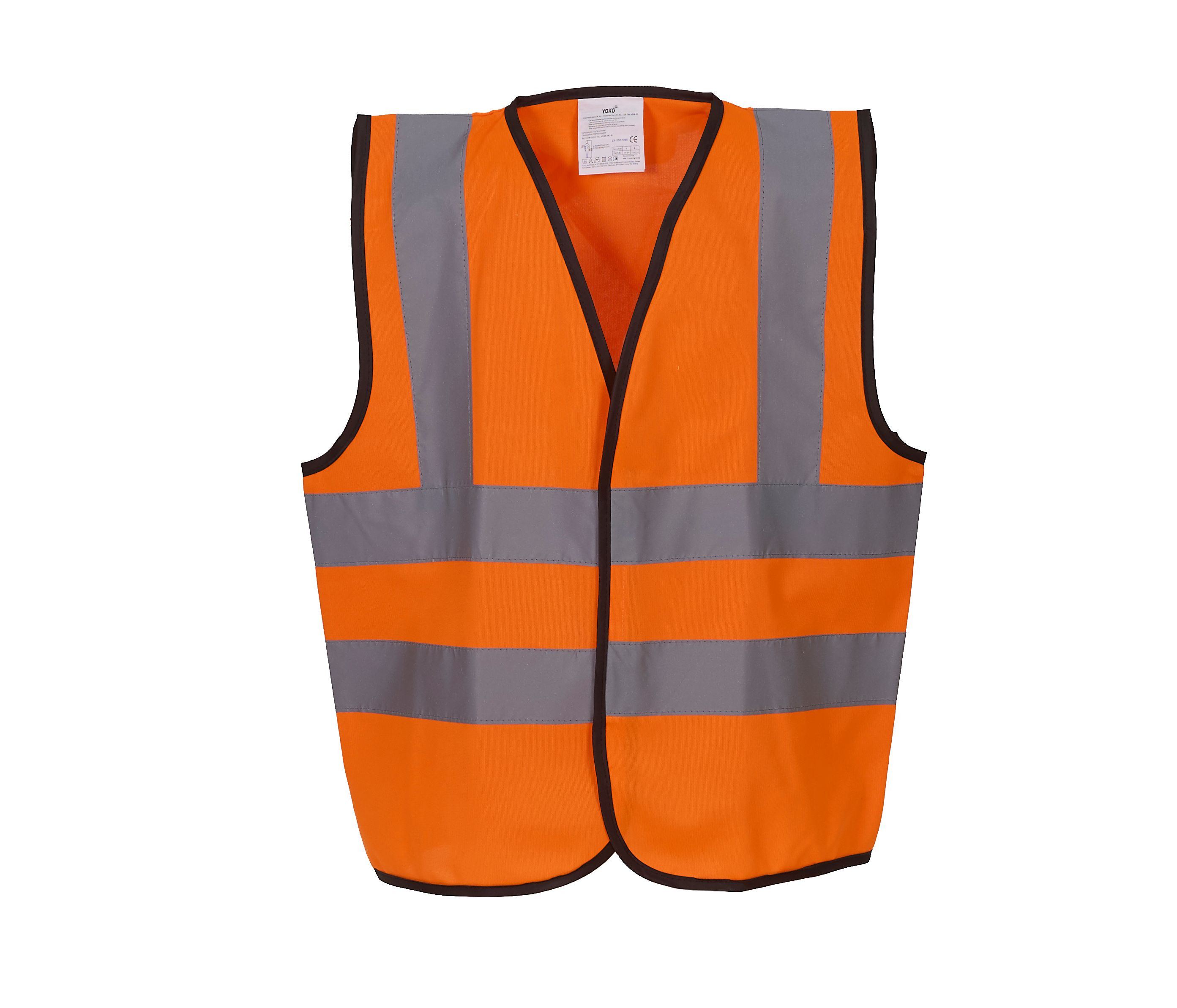 KIDS HI-VIS TWO BAND & BRACES WAISTCOAT