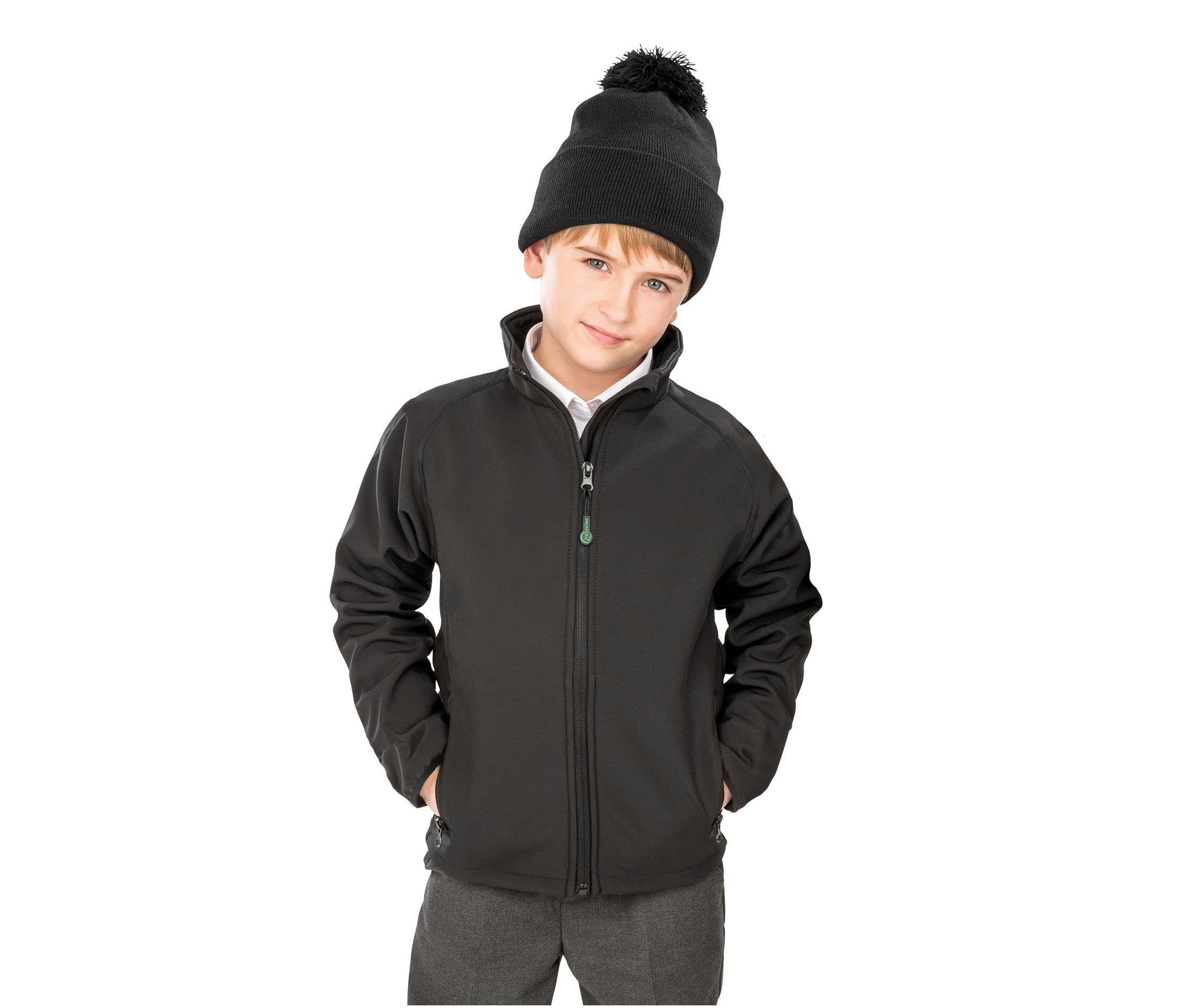 RECYCLED 2-LAYER PRINTABLE JUNIOR YOUR SOFTSHELL JACKET