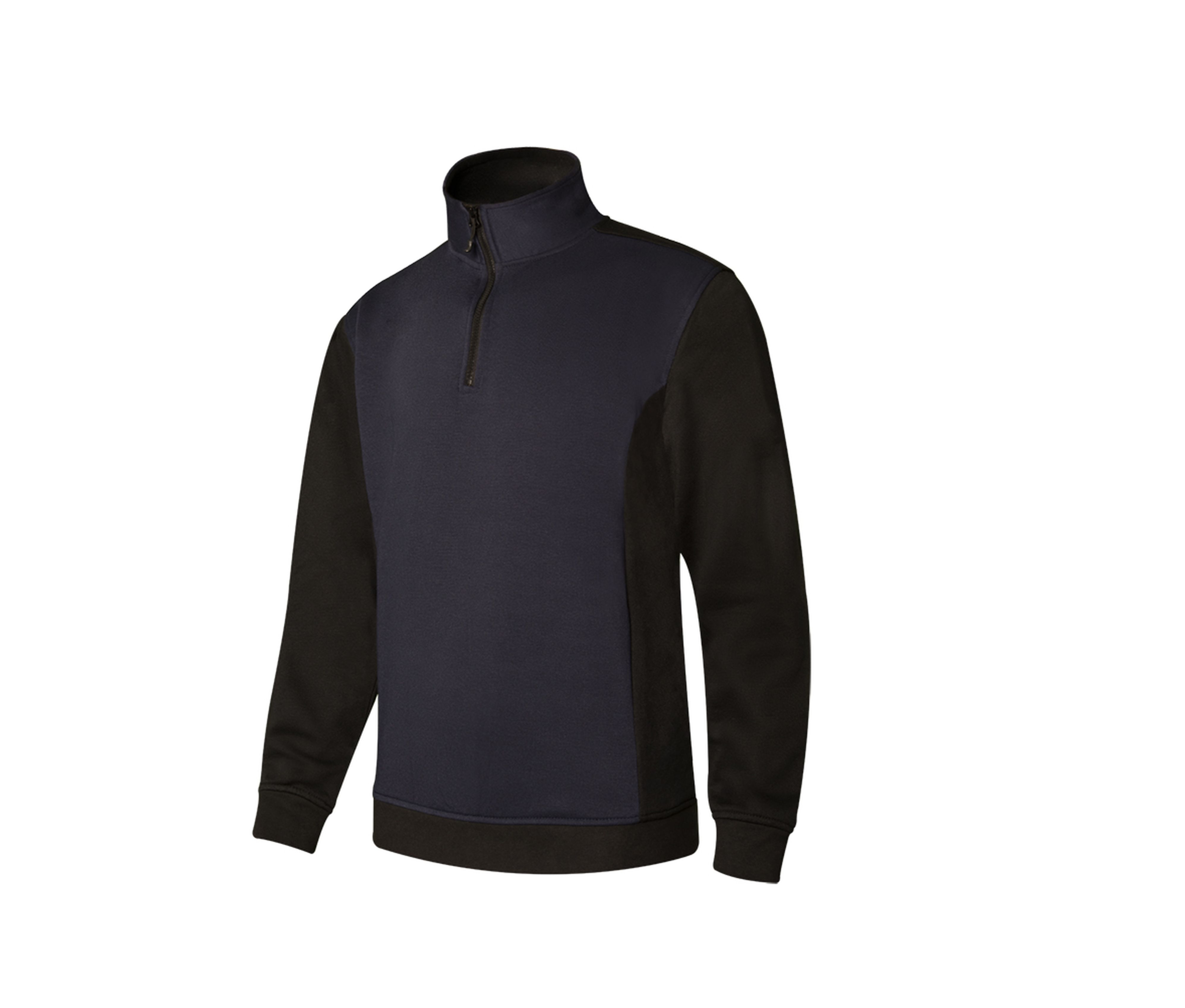 SUDADERA BICOLOR CON CUELLO DE CREMALLERA