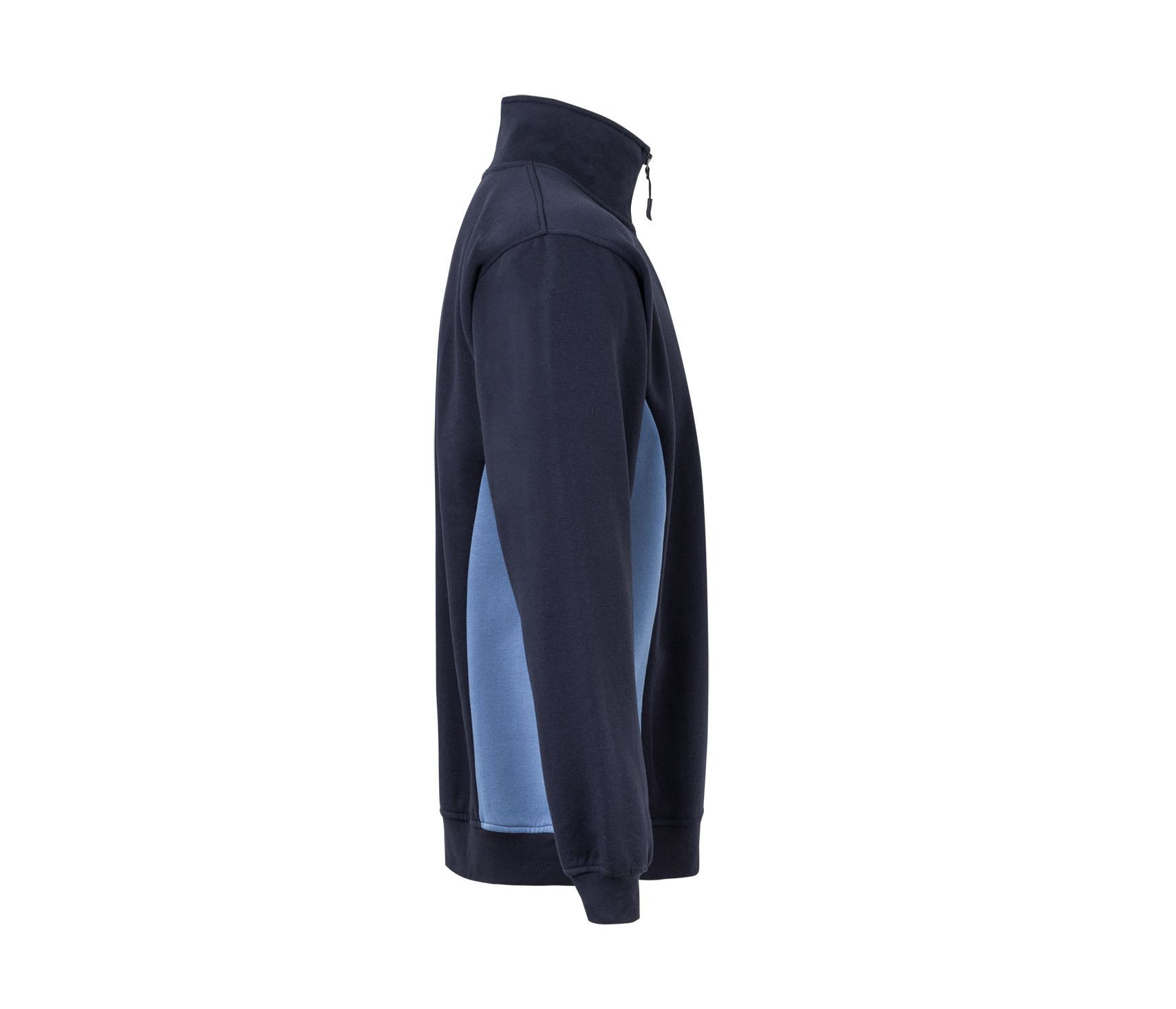 SUDADERA BICOLOR CREMALLERA EN EL CUELLO