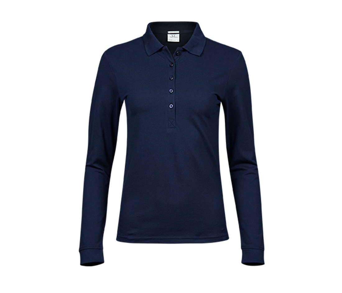 LADIES LUXURY STRETCH LONG SLEEVE POLO