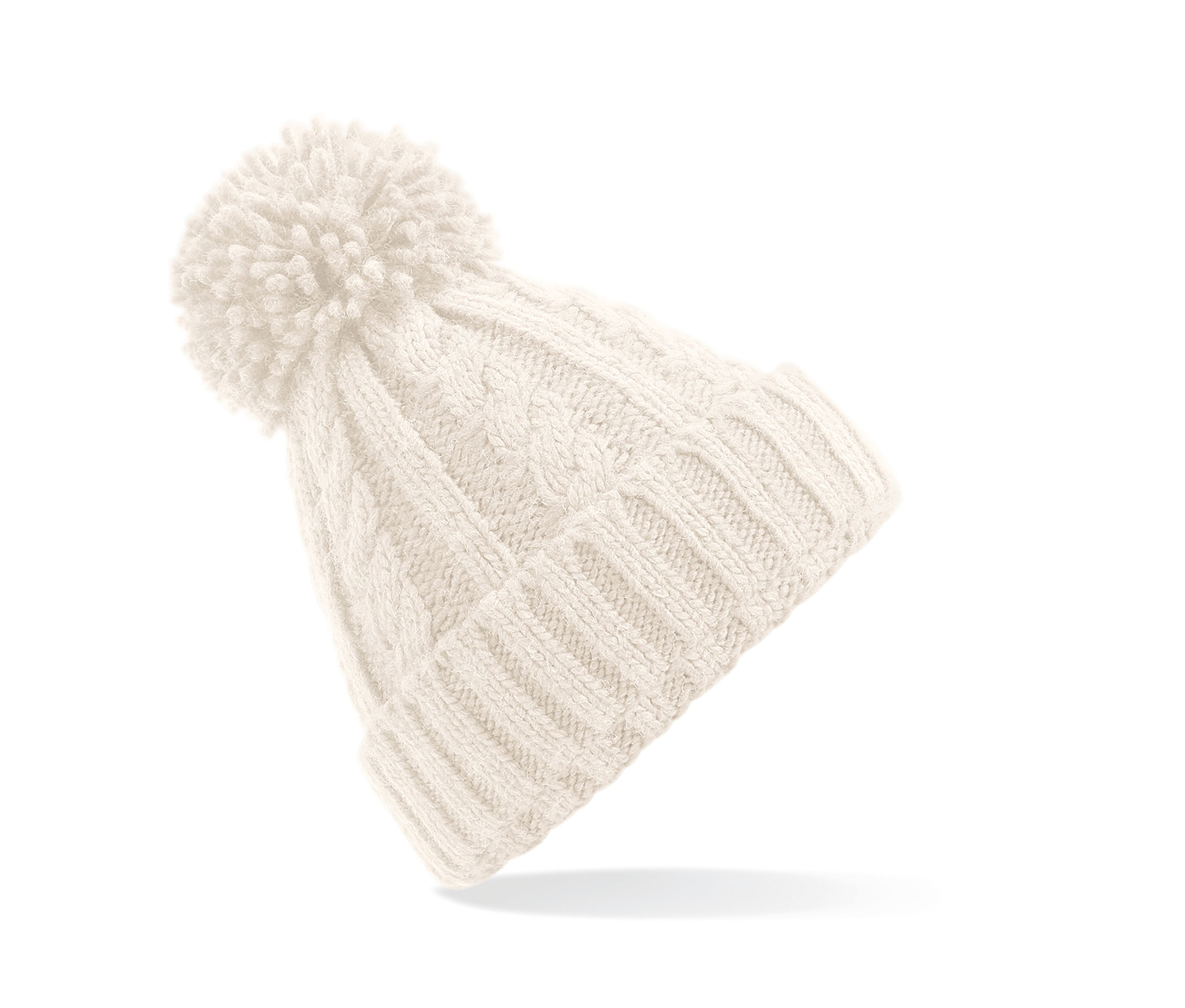 CABLE KNIT MELANGE BEANIE