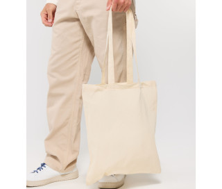 COTTON LARGE HANDLE BASIC SHOPPER